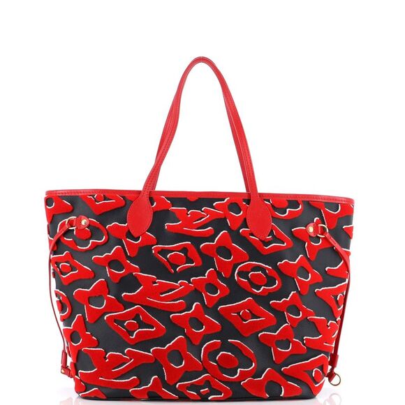 Louis Vuitton Neverfull NM Tote Limited Edition Urs Fischer Tufted Monogram Canv - Picture 4 of 7